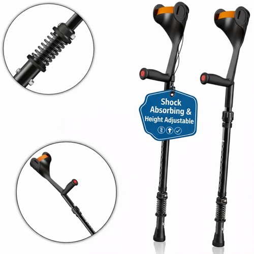 Shock absorbing elbow crutches - shock,